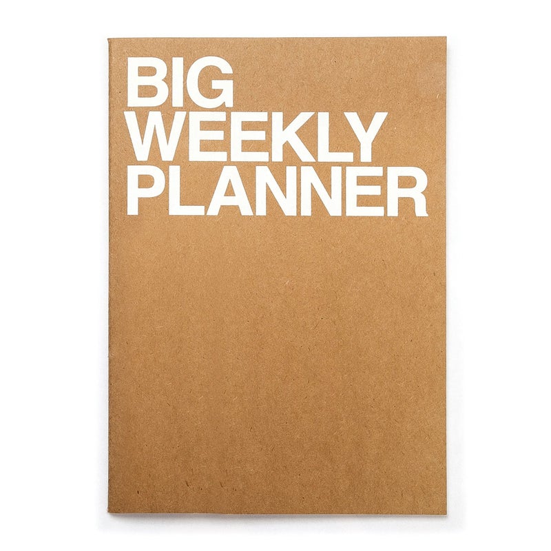 JSTORY Big Personal Wide Spaces Weekly Planner 28 Sheets Kraft - Image 1